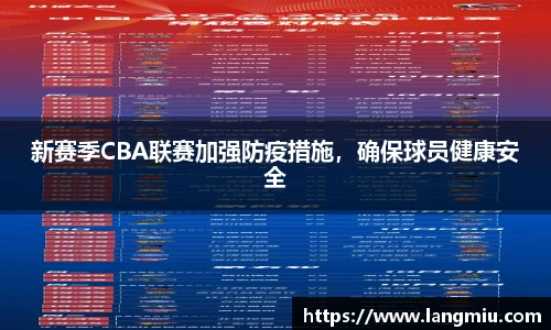 新赛季CBA联赛加强防疫措施，确保球员健康安全
