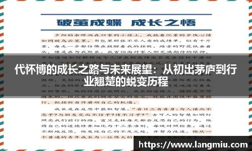 代怀博的成长之路与未来展望：从初出茅庐到行业翘楚的蜕变历程